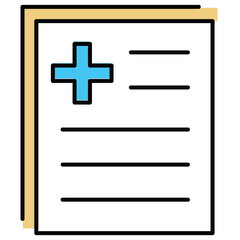Obraz premium Sick Leave Notes Icon Design. Represents Medical Documentation, Workplace Health, Health Certification, Medical Leave. Vector icon.
