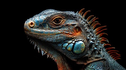 Fototapeta premium Close-up Portrait of an Iguana