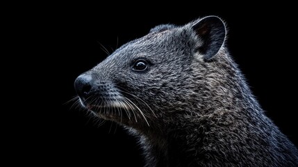 Close-up Portrait of a  Rock Hyrax