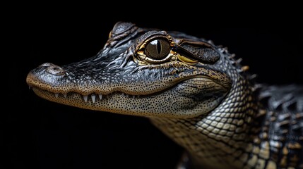 Fototapeta premium Close-up Portrait of a Young Alligator