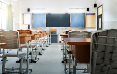 Modern classroom in the school