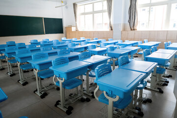 Modern classroom in the school