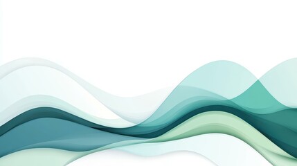 Fototapeta premium Vibrant blue and green waves create a stunning abstract background, perfect for a modern, cartoonstyle illustration.