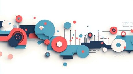 Obraz premium A vibrant blue and red abstract vector design featuring modern textures, perfect for techthemed projects and backgrounds.