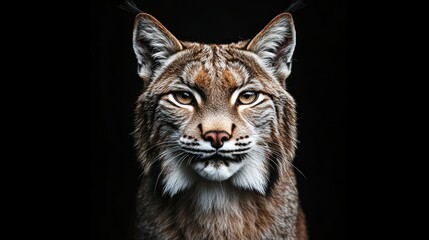 Obraz premium Close-up Portrait of a Eurasian Lynx
