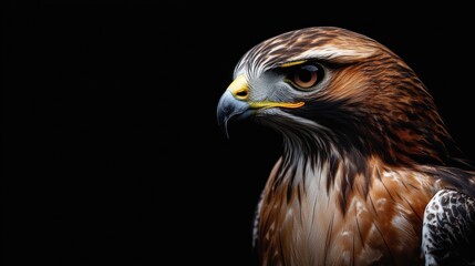 Fototapeta premium Majestic Red-Tailed Hawk Portrait