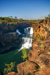 Cascades of Mitchell Falls in the morning light, Kimberleys, Western Australia