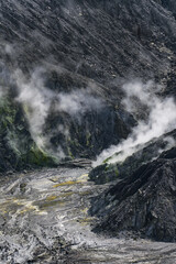 Tangkuban Perahuis is an active volcano. The volcanic crater in Bandung, West Java of Indonesia