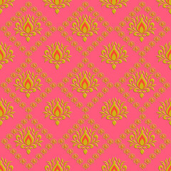 seamless pattern, seamless, wallpaper, vintage, floral, damask, vector, decoration, texture, flower, decor, design, antique, textile, ornament, retro, illustration, baroque, fabric, art, victorian, ba