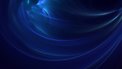 3D rendering abstract blue fractal light background. Its not AI Generatd illustration.