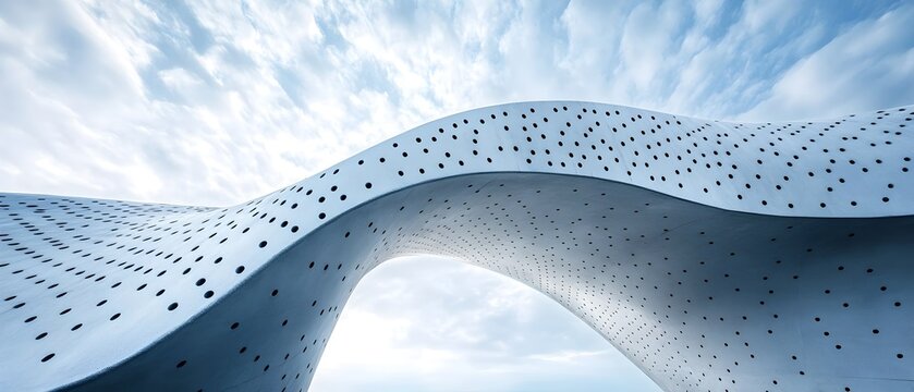 Durable composite structures showcasing their long lasting resistance to environmental stress  modern architectural concept with copy space for text overlay