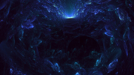 3D manual rendering abstract colorful fractal light background. Its not AI Generatd illustration.