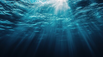 Oceanic Majesty: Sunbeams Pierce the Depths 