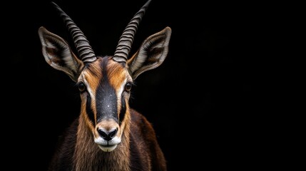 Close-up Portrait of a Black-faced Impala