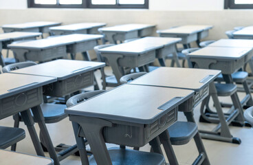 Modern classroom in the school