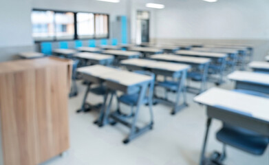 Blur classroom in the school