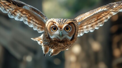 Owl being trained to fly to a specific perch, bird training, raptor behavior