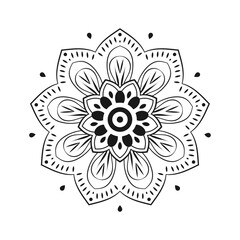 Beautiful Floral Mandala design, Creative ornamental decorative element in circle shape.
black mandala circles
Abstract mandala banners