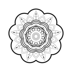 Beautiful Floral Mandala design, Creative ornamental decorative element in circle shape.
black mandala circles
Abstract mandala banners