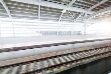 Landscape of empty railway track