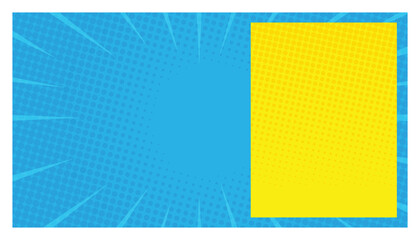 Vector halftone illustration. vintage backdrop for comic superhero text. comic page cartoon template. comic abstract pop art blank background