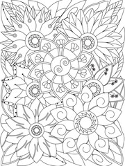 flowers Coloring Book Pages flowers for Relaxation and Stress Relief on Flowers Patterns