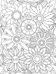 flowers Coloring Book Pages flowers for Relaxation and Stress Relief on Flowers Patterns
