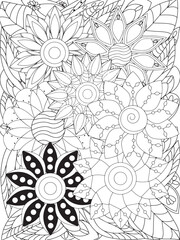 flowers Coloring Book Pages flowers for Relaxation and Stress Relief on Flowers Patterns