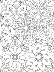 flowers Coloring Book Pages flowers for Relaxation and Stress Relief on Flowers Patterns