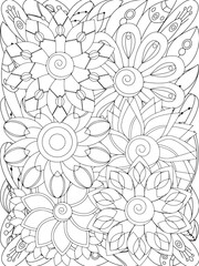 flowers Coloring Book Pages flowers for Relaxation and Stress Relief on Flowers Patterns