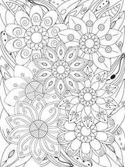 flowers Coloring Book Pages flowers for Relaxation and Stress Relief on Flowers Patterns
