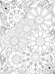 flowers Coloring Book Pages flowers for Relaxation and Stress Relief on Flowers Patterns