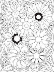 flowers Coloring Book Pages flowers for Relaxation and Stress Relief on Flowers Patterns