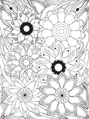 flowers Coloring Book Pages flowers for Relaxation and Stress Relief on Flowers Patterns