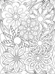 flowers Coloring Book Pages flowers for Relaxation and Stress Relief on Flowers Patterns