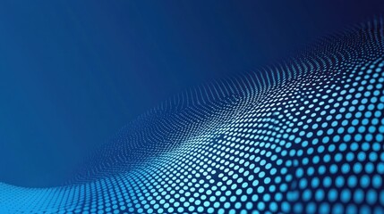 Abstract Blue Dotted Wave Background