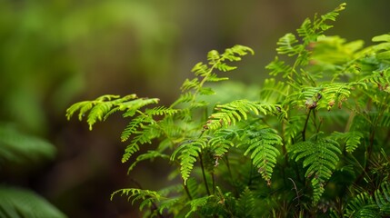  A tight shot of a verdant plant, brimming with leaves in the foreground, while the background softly fades into obscurity