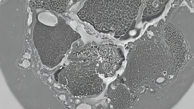 Exploring the intricate structure of microscopic cells under high magnification in a laboratory setting