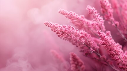 Obraz premium A tight shot of a pink bloom against a softly blurred backdrop, illuminated by a halo of light