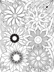 flowers Coloring Book Pages flowers for Relaxation and Stress Relief on Flowers Patterns