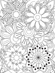 flowers Coloring Book Pages flowers for Relaxation and Stress Relief on Flowers Patterns