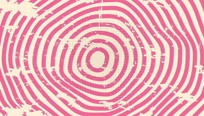 irregular circle lines background with retro vintage colors. The wavy circle background has a 70s, 80s and 90s feel concept