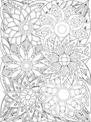 flowers Coloring Book Pages flowers for Relaxation and Stress Relief on Flowers Patterns