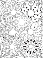 flowers Coloring Book Pages flowers for Relaxation and Stress Relief on Flowers Patterns