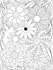 flowers Coloring Book Pages flowers for Relaxation and Stress Relief on Flowers Patterns
