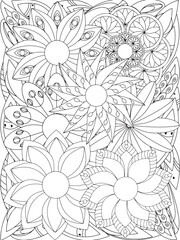 flowers Coloring Book Pages flowers for Relaxation and Stress Relief on Flowers Patterns