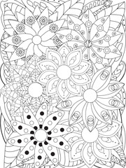 flowers Coloring Book Pages flowers for Relaxation and Stress Relief on Flowers Patterns