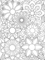flowers Coloring Book Pages flowers for Relaxation and Stress Relief on Flowers Patterns