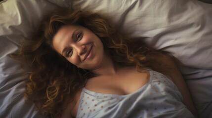 A woman peacefully sleeping on a sofa in a cozy home setting