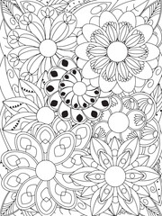 flowers Coloring Book Pages flowers for Relaxation and Stress Relief on Flowers Patterns